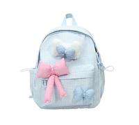 2026 Backpack Trendy Checked Backpack for Men, Women and Kids, Cute Bow Design, Lightweight Durable School Bag for Daily Use, Commuting, Casual Outfit, blue, standard size, Daypack Backpacks