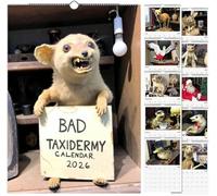 2026 Bad Taxidermy Wall Calendar, Bad Taxidermy Calendar 2026, 8.5" x 11.5" 12 Months Funny Animal Fail Photos Calendar, Weird, Gross & Hilariously Awful Taxidermy