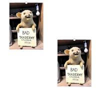 2026 Bad Taxidermy Wall Calendar, Weird, Gross & Hilariously Awful Taxidermy, 12 Month Planner with 12 Images, Funny Gag Gift for Adults, Home & Office Decor, White Elephant (2 pcs)