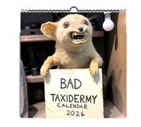 2026 Bad Taxidermy Wall Calendar - Weird, Gross & Hilariously Awful Taxidermy, 12 Months of Funny Animal Fail Photos Calendar, Dark Humor Wall Decor, White Elephant Christmas Gifts