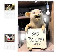 2026 Bad Taxidermy Wall Calendar, Weird, Gross & Hilariously Awful Taxidermy, White Elephant Gifts & Gag Gift, for Home or Office Decor Memorable Gift Idea (1pc)