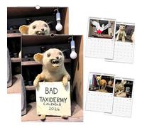 2026 Bad Taxidermy Wall Calendar, Weird, Hilariously Awful Taxidermy Collection, 12 Month Unique Bad Taxidermy Calendar for Prank, Unforgettable & Hilarious Gift (2pc)