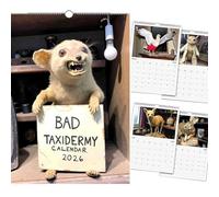 2026 Bad Taxidermy Wall Calendar, Weird, Hilariously Awful Taxidermy Collection, 12 Month Unique Bad Taxidermy Calendar for Prank, Unforgettable & Hilarious Gift (1pc)
