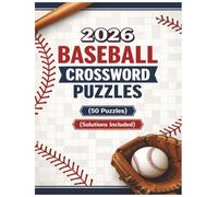 2026 Baseball Crossword Puzzles: Relaxing Baseball Book For People Who Love Baseball , players, Courses, Terms, Legends, Baseball Fans | Solutions Included | Large Print