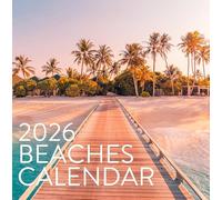 2026 Beaches Wall Calendar | Tranquil Beach Photos From Around The World, Beautiful Scenic Ocean Beaches & Sandy Sunsets, Calendar Stocking Stuffer Gift for Men or Women