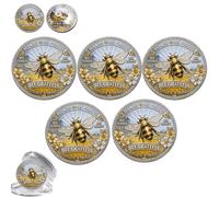 2026 Bee Kind Positivity Commemorative Coin, Don't Forget to Bee Awesome Token Gift, Double-Sided Inspirational Motivational Challenge Coin with Kindness & Gratitude Message (B-5PCS)
