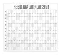 2026 Big A## Dry-Erase Wall Calendar Offering Yearly Overview And Color Coded Organization For Efficient Planning(Gray)