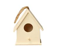 2026 Bird Bath DOX Wooden House Patio Lawn & Garden (Brown, One Size)