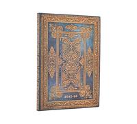 2026 Blue Luxe (Luxe Design) Midi 18-month Horizontal Softcover Flexi Dayplanner 2025-2026 (Elastic Band Closure): Kalendarz 18-miesięczny