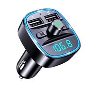 2026 Bluetooth FM Transmitter for Car - 2-in-1 Wireless Radio Adapter & MP3 Player with Dual USB Ports, Hands-Free Calling Kit, Supports TF Card & USB Flash Drive, Hi-Fi Stereo Sound