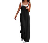2026 Boho Dresses For Women Suspender Jumpsuits Loose Sleeveless Adjustable Spaghetti Strap Stretchy Overalls Wide Leg Rompers with Pockets Summer Casual One Piece Playsuit Outfit