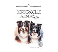 2026 Border Collie Wall Calendar, A4 Size 21 x 29.7 cm, Monthly Format with UK & US Holidays, Metal Binding,Collie Dog 2026,Handmade,Border Collies 2026,Border Collie Gifts,Dog Gifts,Dog Calendars