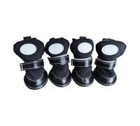 2026 Breathable, Reflective Dog Shoes for Small to Medium Dogs, Pack of 4, with Adjustable Straps for Outdoor Walks, Hot Asphalt Rainy Days (5 Sizes) (BK5, 23 x 14 cm)