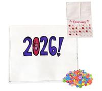 2026 Button Calendar: Stitch Your Year One Button at a Time, DIY Colorful Months Calendar Sewing Craft Kit, Creative Slow Living, Embroidery Stitch Fabric Calendars for Sewing Lovers (No Sewing Kit)