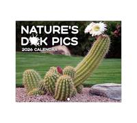 2026 Cactus Spoof Calendar, Clear Visual Display, 28x21.5cm, Monthly Art Calendar, Decorative Date Organizer, Perfect Present, For Apartment Home Classroom Dormitory Family Living Room Bedroom Decor