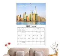 2026 Calendar - 1 Landscape Wall Calendars Month To View With Scenery, World Calendar 2026 | 12 Month Jan To Dec - Designed To Enhance Spaces Like The Bedroom, Living Room, Study, Dorm, A