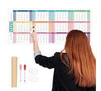 2026 Calendar - 100 x 42 cm Monthly Calendar With Twin-Wire Binding, Large Month-to-View Wall Planner, 12 Months To View, Calendars 2026, Thick Paper Ideal For Kids Adults & Animal Lovers