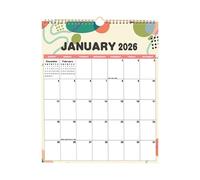 2026 Calendar 12 Month Wall Planner - Daily Planning Tool | For Home School Office Classroom Teachers Adults Women Men Work Study Meal Preparation