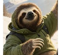 2026 Calendar - 12 Monthly Sloth Skiing Planner,8.27x11.02in Cute Wall Calendar - for Home Workplace Dorm House Bedroom Living Room School Nursery Shop