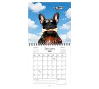 2026 Calendar 12 Months, Monthly Thick Paper with Notes, French Bulldog 2026 Calendar Planner, for Home, Office, Classroom, Dorm, Family, Students, Teachers, Christmas, New Year