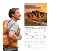 2026 Calendar 12 Months - National Parks 2026 Monthly Calendar | Year Planner with Lined Blocks, Jan-Dec Home Decoration Made of Thick Paper for Home, School, Office Supplies