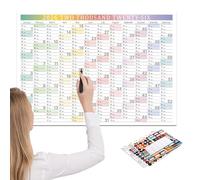 2026 Calendar 12 Months | Weekly Poster Thick Paper with Stickers, Large Calendar Planner Wall Decor - for Office School Teacher Student Family Work Studies Planning Christmas