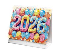 2026 Calendar, 2026 Art Design Rhinestone Desk Calendar, Monthly Planner, Table Accessories for Teachers, Students, Classroom, Birthday, Christmas, Bookshelf