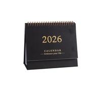 2026 Calendar 2026 Simple Style Desk Calendar Desktop Display Portable Decoration Handmade Diary 2026 Monthly Calendar(Nero)
