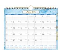 2026 Calendar - 2026 Wall Calendar with Julian Date, January 2026 - December 2026, Twin-Wire-Bound, 14.76”x 11.6”, Thick Paper Perfect for Organizing & Planning, 6 Different Background Patterns