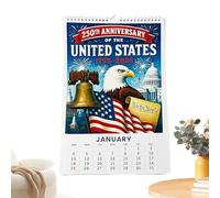 2026 Calendar - 250 Years America Wall Calendar - 2026 Diary Monthly Planner for School Office Teacher Home Living Room Family