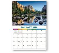 2026 Calendar | 30 x 22 cm Office Calendar Large Wall Calendar with Picture | Wall Photo Calendar, Hanging Planning Diary Organiser for Office Home School Family Travel School Workplace