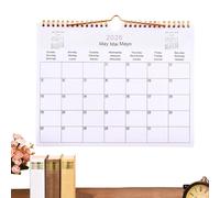 2026 Calendar - 8.56 Inches Wall Planner for Home Organization, Productivity with Decorative Style, Monthly Calendar for Bedroom, Dormitory, Classroom, Apartment, White Cardboard Material