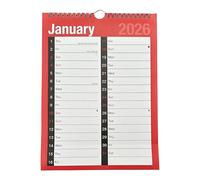 2026 Calendar A4 Large Two Column Month To View Spiral Bound Wall Planner