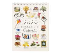 2026 Calendar - A4 Wall Calendar UK Month-to-View (Jan - Dec), Twin-Wire Binding for Family planner, Office, Student (Bucket List)