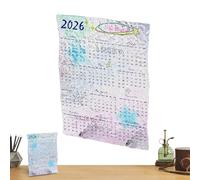 2026 Calendar, Artistic Planner in Transparent Acrylic, Desk Calendar 12 Months | Daily Organization Decoration Study Home for Planning and Agenda