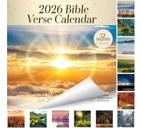 2026 Calendar Bible Wall Calendar, Landscape Sturdy Double Coil Binding Large Calendar Block 2026.1-2026.12 For Home School Office 29x42cm