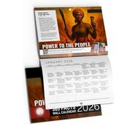 2026 Calendar Black History 365 Facts Power to the People, 365 Days of Facts on Legacy & Achievement, Inspirational Wall Decor for Classrooms and Community Spaces Extraordinary Events (1PC)
