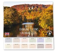 2026 Calendar - Calendar 2026 UK A4 Changing Seasons. One Month to View. A3 when open. Wall Calendar by Absolutely Yours.