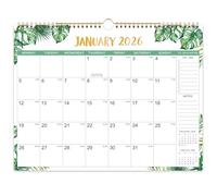 2026 Calendar - Calendar 2026 UK from Jan. 2026 - Dec. 2026, 37.6 x 29 cm, Large Ruled Blocks Perfect for Planning and Organizing, Green Leaf