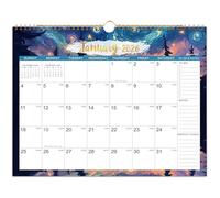 2026 Calendar - Calendar 2026 UK Month to View from Jan. - Dec. 2026, Wall calendar 2026, 37 x 29 cm, Julian Dates, Holidays, Large blocks