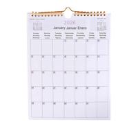 2026 Calendar, Decorative Coil Planner, 12 Month Multilingual Organizer with Compact Style, Aesthetic Planner with Durable Construction, Wall Calendar, Utility Aid for Chamb