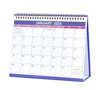 2026 Calendar - Desk Calendar 2026, 12 Months Runs from January 2026 to December 2026, Starts on Monday, 25.3 x 20.5 x 7.8 cm - Purple