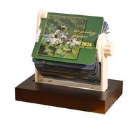 2026 Calendar Desk | Mini Rotating Mechanical Desk Ornament | Decorative Table Calendar,for Home Apartment Office Studio School Classroom Dorm