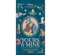 2026 CALENDAR DISNEY YOURS & MINE 2 COLUMN MONTH TO VIEW SLIM WALL CALENDAR OFFICIAL PRODUCT