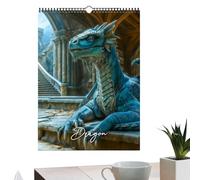 2026 Calendar | Dragon Theme Art Fantasy | 12 Months Paper Calendar,Planner, Scheduling, Planning, Appointment, Decoration for Home, Wall, Room, Study