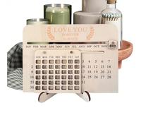 2026 Calendar for Desk | Sliding Decoration - 2026 Wooden Calendar Decoration - for Bedside Study Bedroom Living Room Students Teens Girls Women Teachers