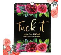 2026 Calendar for Tired Women Fu-ck It Wall Calendar 2026 for Tired Women Funny Novelty Monthly Planner Home Office Organiser