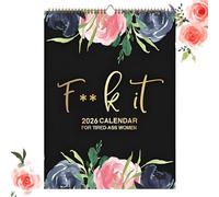2026 Calendar for Tired Women, Wall Calendar 2026 Funny Office Gifts for Women, Humorous and Witty Monthly Planning Book Household Items, and Office Schedule Management