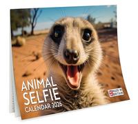 2026 Calendar Funny Animal Selfie - Opens to A3 Month to View Secret Santa Gift for Her or Him - Christmas Stocking Filler Birthday Gift Idea For Animal Lovers