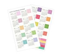 2026 Calendar Journaling Stickers - 2Pcs Colorful Self-Adhesive Index Labels, Leuchtturms Monthly Planner Stickers, for Journal Notebook Scrapbook Office Home, Sticker DIY